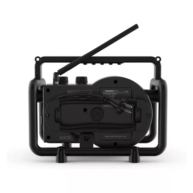 Perfectpro DABBOX Radio de obra DAB+ FM AUX Bluetooth antichoque