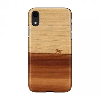Funda para móvil man and wood para iPhone XR — negra, carcasa blanda protectora
