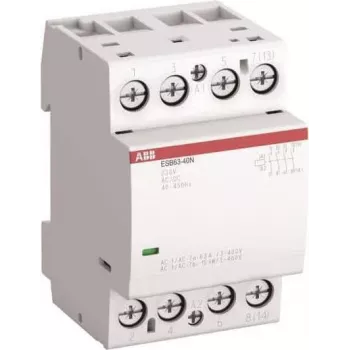 ABB ESB63-40N-06 Contactor de instalación 4 contactos cerrados/0 abiertos, 230 V AC/DC (1SAE351111R0640)