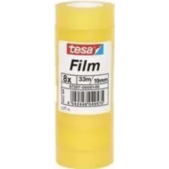 Cinta adhesiva de oficina TESA 57207-00001-00 transparente 33 m 8 uds.