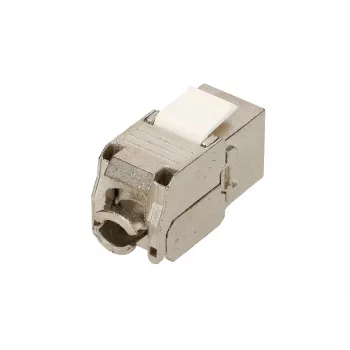Keystone Extralink CAT6A STP RJ45 inserto keystone metálico en ángulo, puerto único