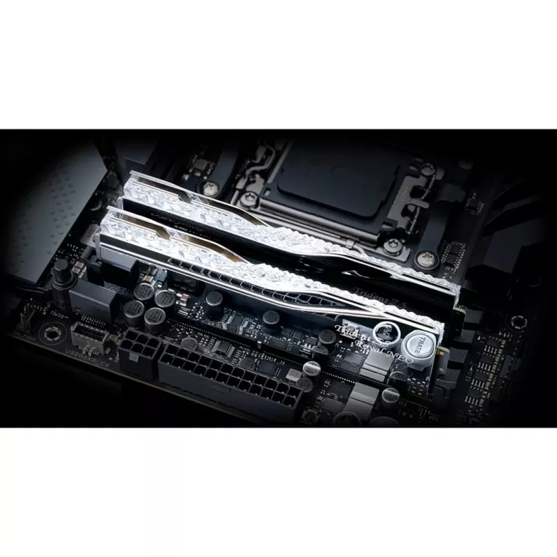 DIMM 32 GB DDR5-6400 (2x 16 GB) Dual-Kit, memoria plateada, F5-6400J3039G16GX2-TR5NS, Trident Z5 Royal Neo, AMD EXPO