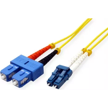 Roline - Cable de conexión - LC Monomodo (M) a SC Monomodo (M) - 5 m - Fibra óptica - 9/125 micrómetros - OS2 - Libre de halógenos - Amarillo (21.15.8794)