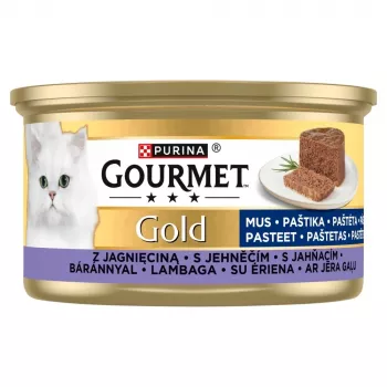 PURINA Gourmet Gold Mousse con cordero - Comida húmeda para gatos - 85 g