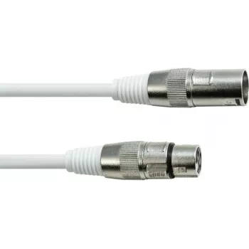 Cable DMX EUROLITE XLR 3 pines 5 m blanco