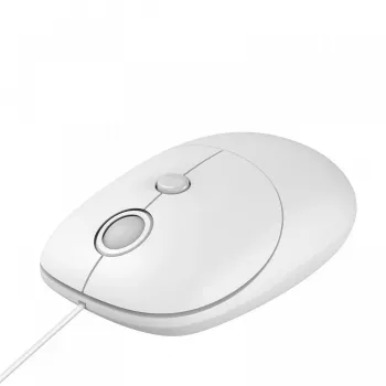 Ratón óptico con cable iBOX i011 Seagull, blanco