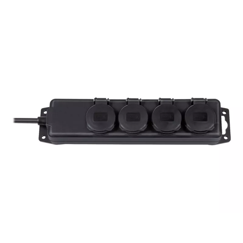 Base de enchufe de alargador Brennenstuhl IP44 4 tomas negro 2,0 m H07RN-F 3G1,5 - Alargador - AC 230 V - Tomas de salida: 4 - 2 m (1159960)
