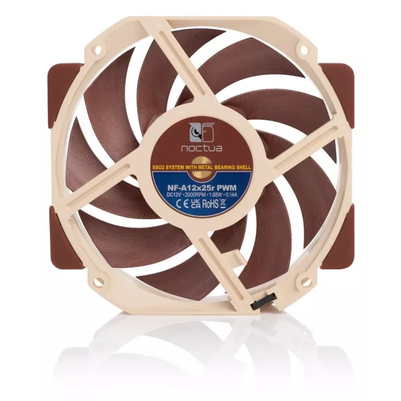 Ventilador Noctua NF-A12X25R PWM 12 cm beige marrón 2000 RPM 102,1 m³/h
