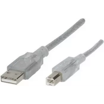 Renkforce RF-4538148 cable USB 3 m USB 2.0 USB A USB B transparente (RF-4538148)