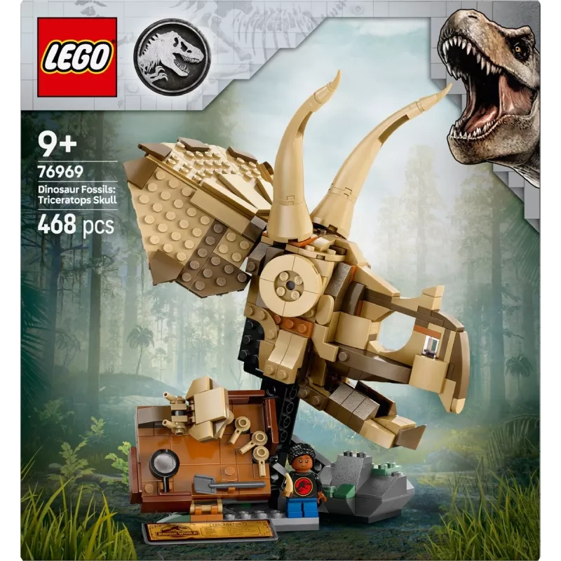LEGO JURASSIC WORLD 76969 Fósiles de dinosaurio: cráneo de Triceratops