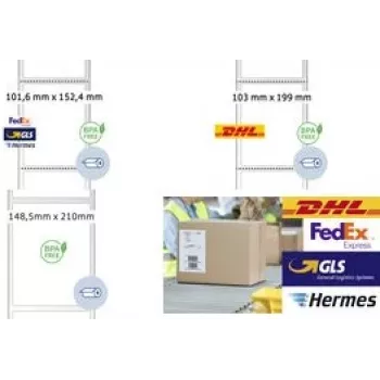 Herma 58301 etiquetas de envío térmicas directas, rollo, 103 x 199 mm