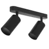 Maclean MCE452 B foco de pared y techo, orientable, aluminio, 2xGU10, negro mate