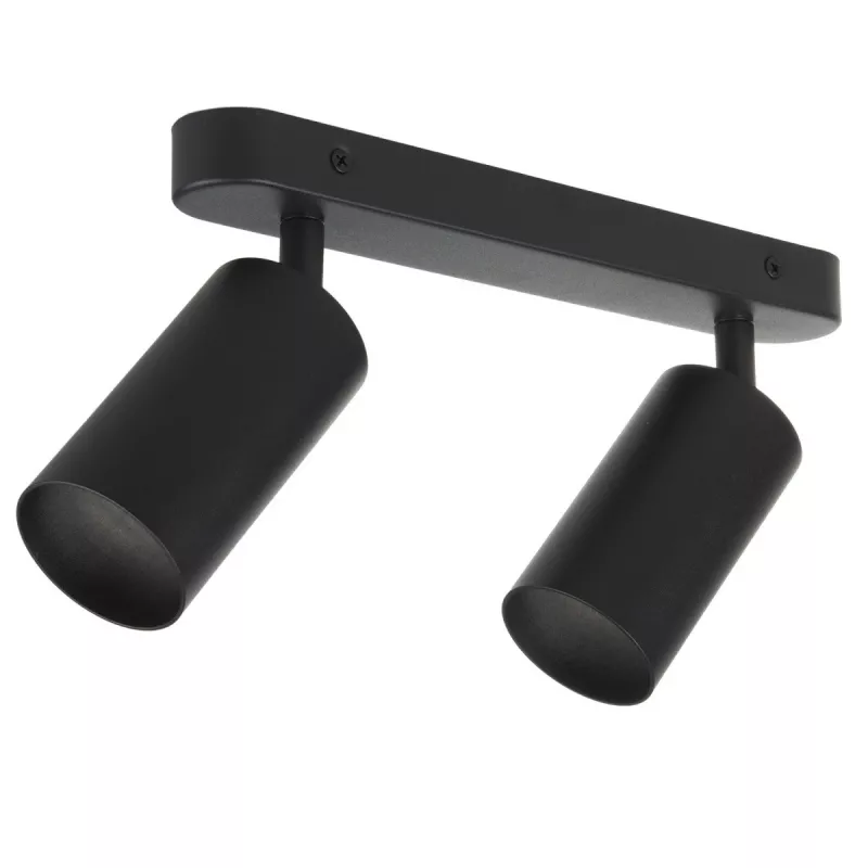 Maclean MCE452 B foco de pared y techo, orientable, aluminio, 2xGU10, negro mate