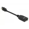 DeLOCK - Adaptador DisplayPort - Mini DisplayPort (M) con bloqueo a DisplayPort (H) - DisplayPort 1.4 - 15 cm - libre de halógenos, compatible con 8K - Negro (65978)