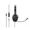 Acer AHW154 GP.HDS11.02D auriculares de oficina con cable, estéreo, conector jack, micrófono flexible integrado, negros