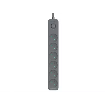 Regleta de enchufes TRACER TRALIS47025 cable 1,8 m, 6 tomas
