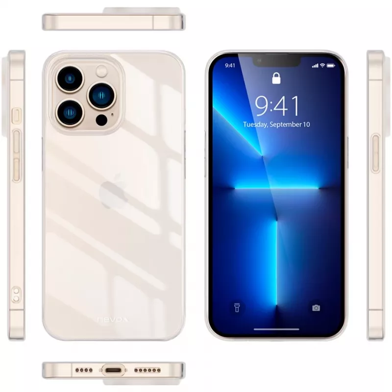 StyleShell Flex, funda de móvil transparente, iPhone 15 Pro Max