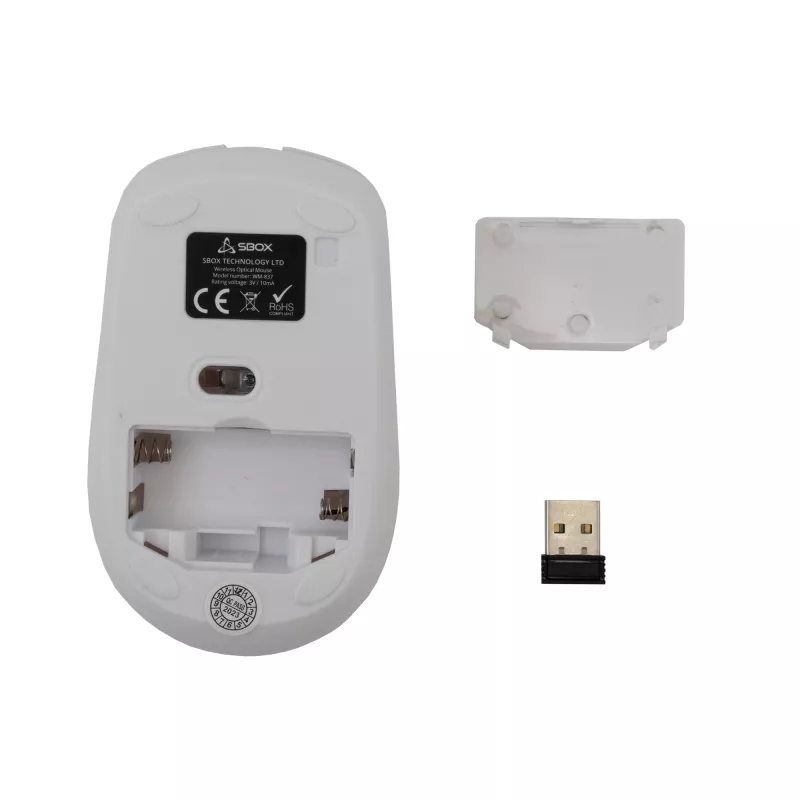 Ratón SBOX WM-837 blanco USB Type-A