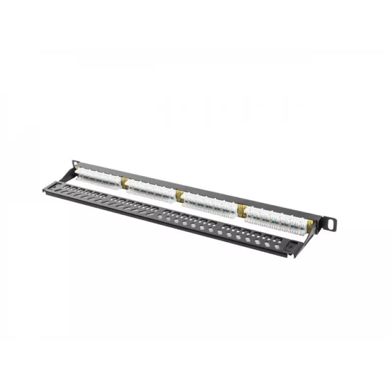 Lanberg PPU5-0024-B - RJ-45 - Cat5, Cat5e - Negro - Metal - Montaje en rack - 0,5HE (PPU5-0024-B)