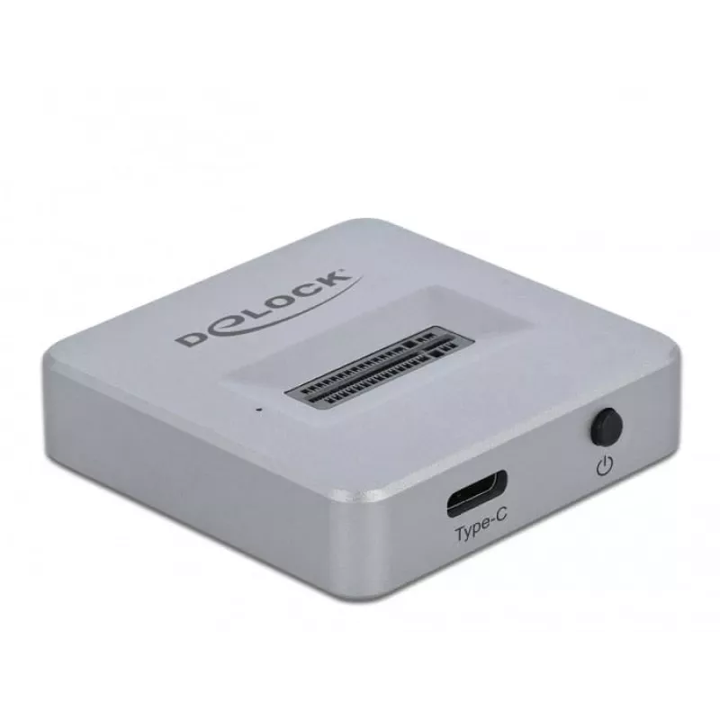 Estación de acoplamiento Delock M.2 - Adaptador de interfaz - Tarjeta M.2 NVMe - USB 3.2 (Gen 2) - Plata
