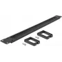 DeLOCK Cable Management Brush Strip with 2 hooks - Panel de gestión de cables con cepillo - Negro - 1U - 48,3 cm (19) (66486)