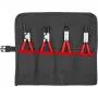 Knipex Juego de alicates para anillos de seguridad 4 piezas en bolsa enrollable 19-60mm