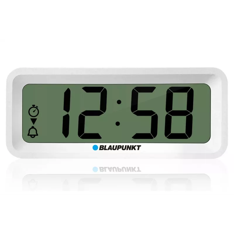 Despertador BLAUPUNKT CL04WH reloj multifunción, blanco — termómetro, calendario, función de repetición, 88×37×21 mm