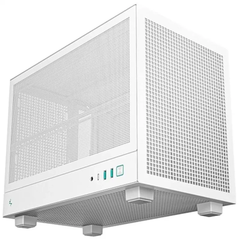 Caja de PC DeepCool CH160 MESH WH, ATX, blanca
