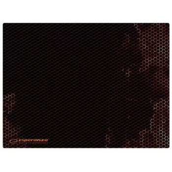 Alfombrilla para ratón gaming ESPERANZA EGP103R — tela, 400×300 mm, 3 mm de grosor, superficie estampada, base antideslizante, negra