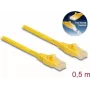 Cable de red DeLOCK RJ45 Cat.6A U/UTP 0,5 m amarillo