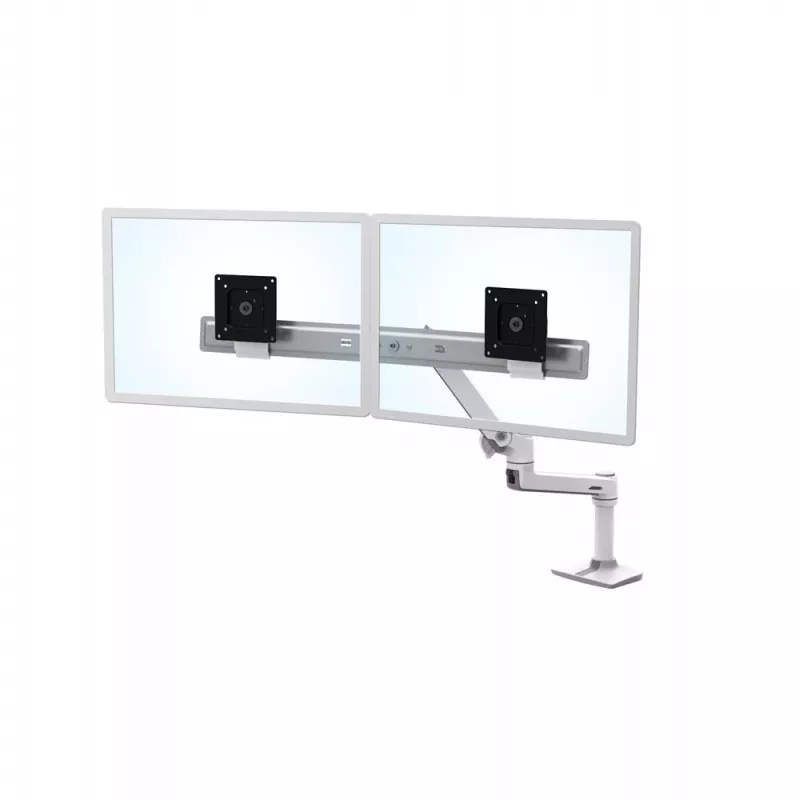 Ergotron 45-489-216 LX Desk Dual Direct Arm soporte para monitores, hasta 25 pulgadas (63,5 cm), 0,9–5 kg, blanco