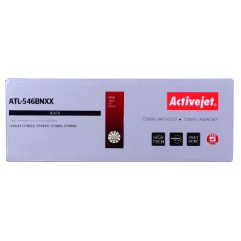 Cartucho de tóner ActiveJet ATL-546BNXX negro, compatible con Lexmark, 8.000 páginas, pack individual