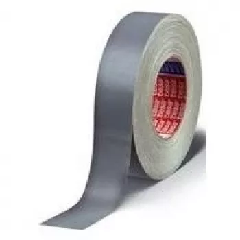 Cinta de tela Tesa 4657, 19 mm x 50 m, gris, tejido especial con recubrimiento plástico