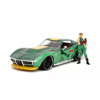 Coche Jada Toys Street Fighter 1969 Chevrolet 1:24 metal verde
