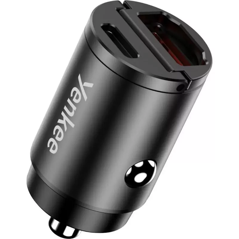 Cargador de coche YENKEE CAR 02 Power Delivery 30W con conectores USB-A y USB-C