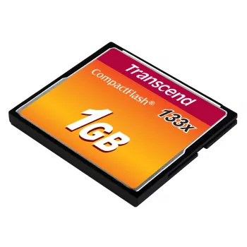 Transcend - Tarjeta de memoria flash - 1GB - 133x - CompactFlash (TS1GCF133)