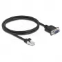 DeLOCK 64351 cable CAN Bus conector RJ45 a conector D-Sub de 9 pines, Cat.5e STP, 1 m, negro