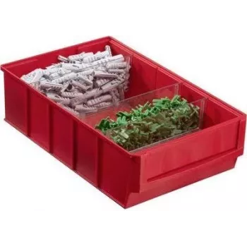 Caja de almacenamiento allit 456531, 185×300×81 mm, rojo, organizador de plástico para piezas pequeñas