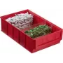 Caja de almacenamiento allit 456531, 185×300×81 mm, rojo, organizador de plástico para piezas pequeñas