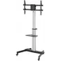 Manhattan Soporte móvil para TV y monitores, Para pantallas: 37 pulgadas a 86 pulgadas, Inclinación de -10 a 5°, Rotación de 90°, Compatibilidad VESA: todas entre 200x200 y 600x400 mm – comprueba las dimensiones de los cuatro orificios de montaje en la parte posterior de la pantalla para asegurarte de que encaja, Máx. 50 kg, soporte