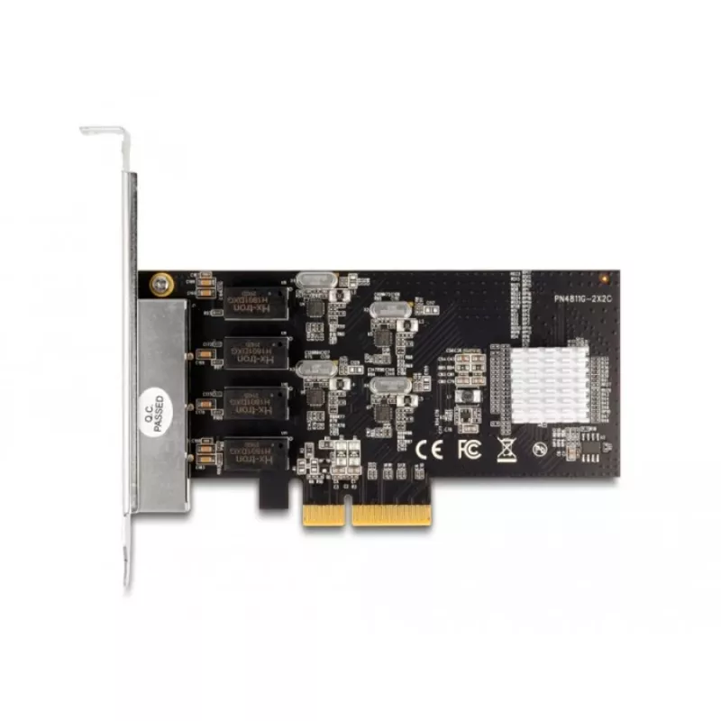 Tarjeta DeLOCK PCI Express x4 4 x RJ45 Gigabit LAN RTL8111 - PCIe - RJ-45 - PCIe 2.0 - plata - PC - Windows 10 - Windows 11 - Windows 8.1 (88618)