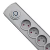 Protector contra sobretensiones Qoltec 50272 Gris 5 tomas AC 230V 3m