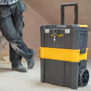 Stanley Essential Tool Maletín rígido plástico gris, amarillo