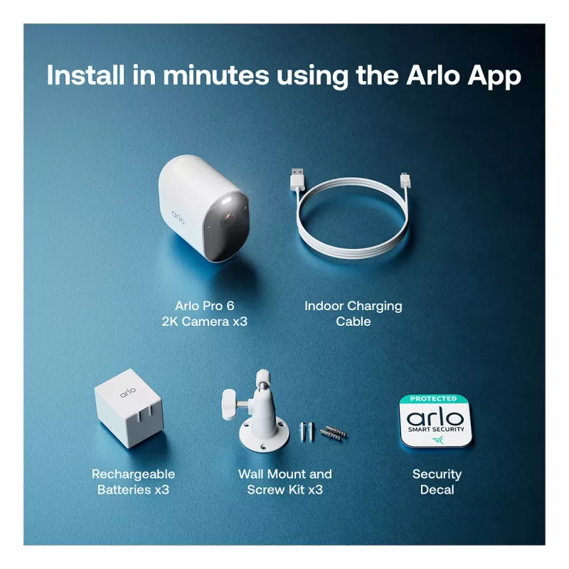 ARLO Pro 6 - 2025 Edition - Cámara de vigilancia de red - Exterior, Interior - resistente a la intemperie - Color (día/noche)