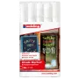 Rotulador de tiza Edding 4095/5S, set de 5 rotuladores blancos, punta redonda de 2–3 mm