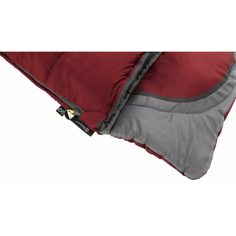 Sac de dormir Outwell Contour Junior rectangular poliéster 170 cm x 70 cm, rojo