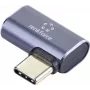 Renkforce adaptador USB4® [1x conector macho USB4® - 1x conector hembra USB-C®] 40 Gbit/s 90° en ángulo izquierdo, conector de aluminio (RF-5245272)