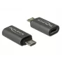DeLOCK - Adaptador USB - USB-C (H) a Micro-USB Type-B (M) - USB 3.1 Gen 1 - 2,8 cm - Antracita (65927)