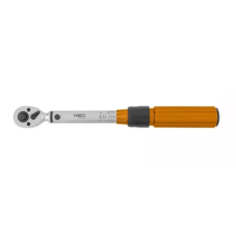 Neo Tools Llave dinamométrica bidireccional 1/4, 5-25NM, set de 21 piezas