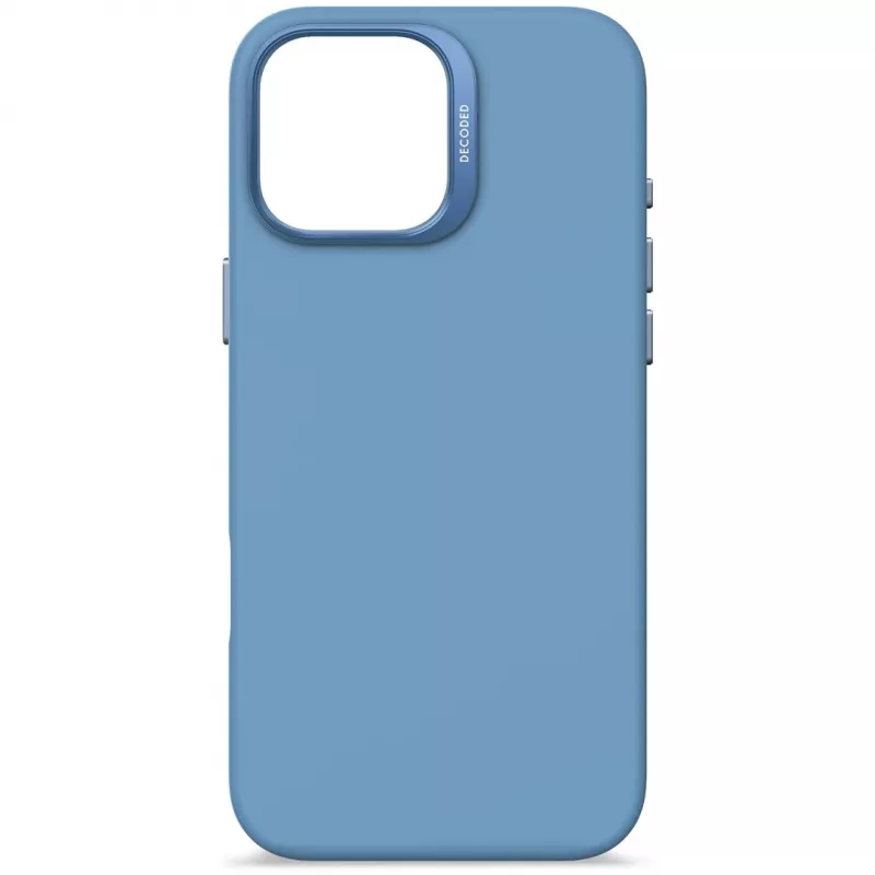 Decoded D25IPO16PMBCS9AE AntiMicrobial funda trasera de silicona para iPhone 16 Pro Max, azul claro